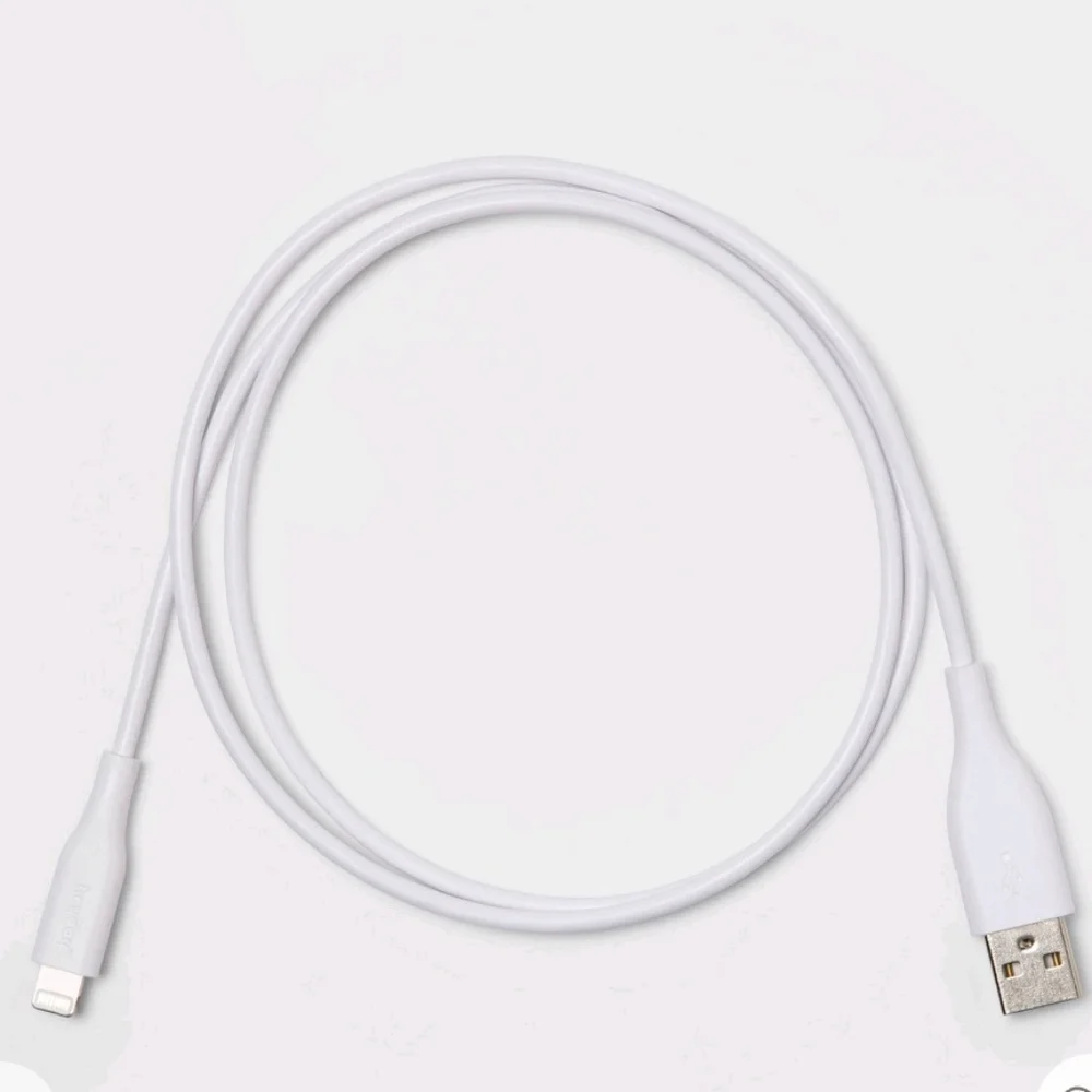 Heyday 3' Lightning To USB-A iPhone/IPad Charging Cable WHITE New-Unopened Box